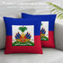 Haiti Flag Throw Pillow - CaribeHeart Haiti